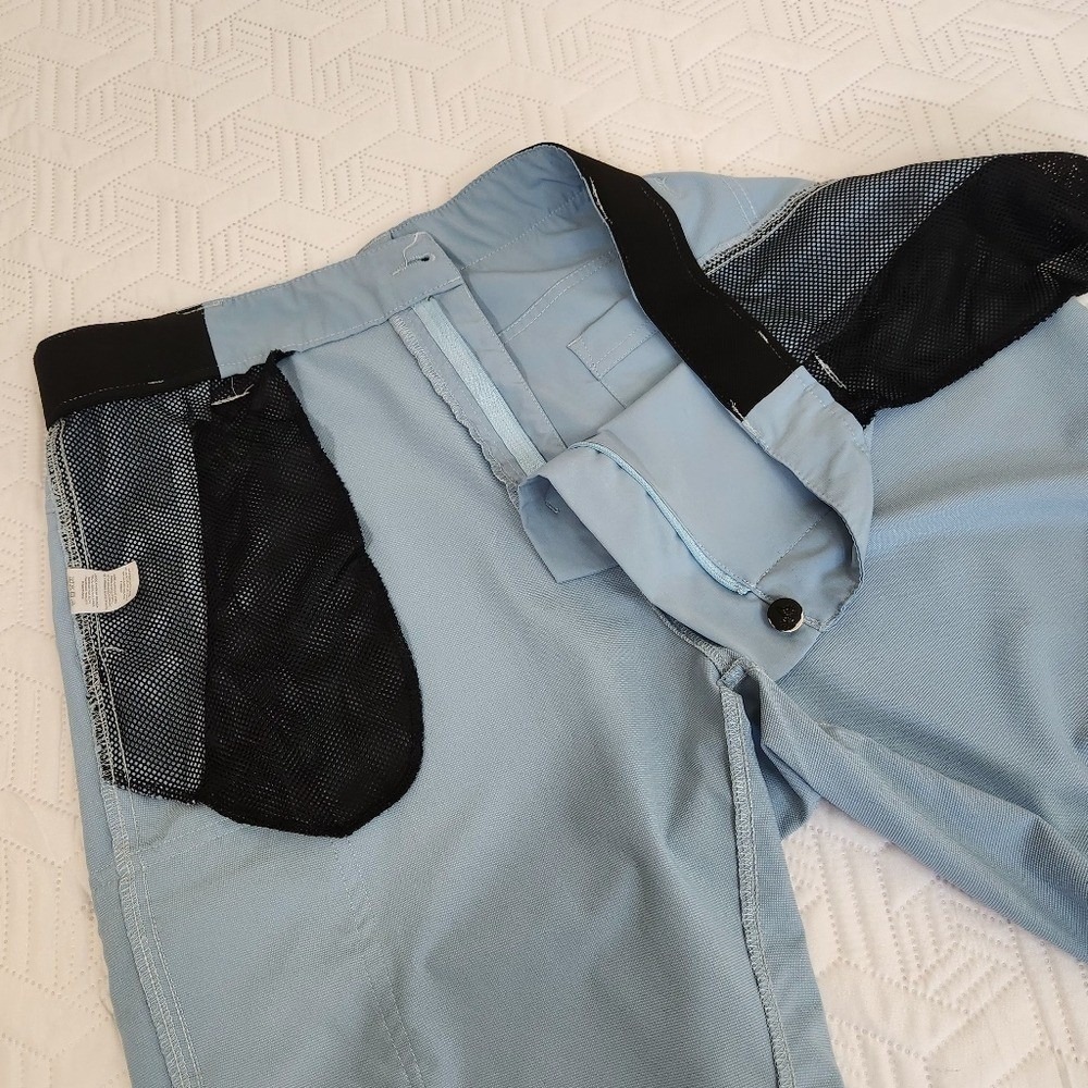 Shorts Mens Light Blue Cargo Size 36 Zip Pocket  Closure Light Breathable Casual - Picture 4 of 7